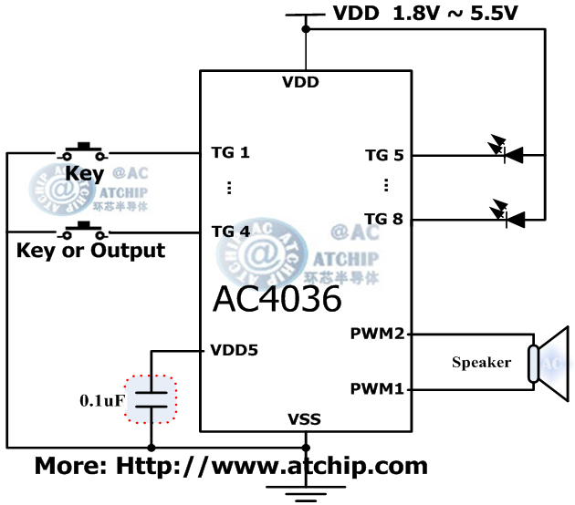AC4036 diagram شЧƬMCUƵOTPоƬ·ͼ